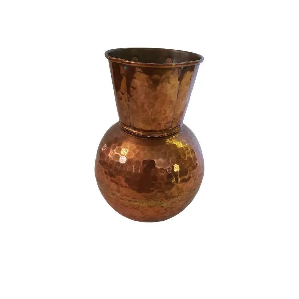 Copper Pitcher w/Brass Handle - Picture 2 of 9